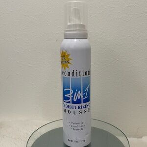 2X Condition 3-in-1 Moisturizing Mousse 6oz Volumize Hair w/ Sun Screen Blue